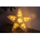 Vánoční hvězda s 3D efektem - 35 cm, 20 LED, teple bílá