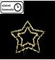 Vánoční dekorace na okno 34 cm, hvězda, 35 LED, teple bílá