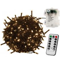 VOLTRONIC Vánoční řetěz 10 m, 100 LED, teple bílý, ovladač