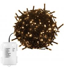 Vánoční řetěz 200 LED - 20 m, teple bílý, na baterie