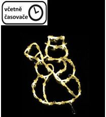 Vánoční dekorace na okno - 35 LED, sněhulák