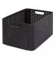 Plastový úložný STYLE BOX - L- hnědý CURVER