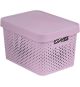 Úložný box s víkem plastový 17L - růžový CURVER