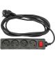 Kabel prodlužovací, vypínač, 4 zásuvky, 5 m
