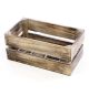 DIVERO Vintage bedna, dohněda opálená 42 cm x 23 cm