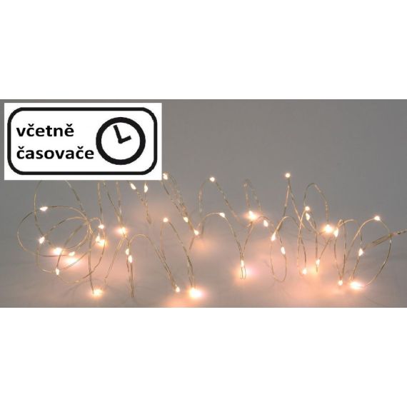 Vánoční LED osvětlení 6 m - 60 LED, teplá bílá