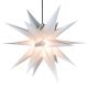 Vánoční dekorace - hvězda s časovačem 1 LED, 55 cm, bílá