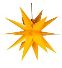 Vánoční dekorace, hvězda s časovačem 1 LED, 55 cm, žlutá