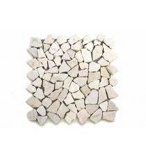 Mramorová mozaika Garth 1 m2, krémová bílá obklady
