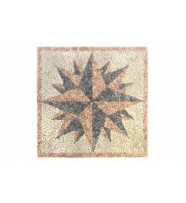DIVERO mramorová mozaika kompas, 120 x 120 cm