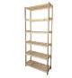 Dřevěný regál 6 polic 213×70×33 cm, borovice, česká výroba